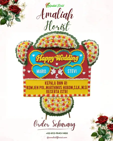 Papan Bunga Pernikahan Bandan Hurip